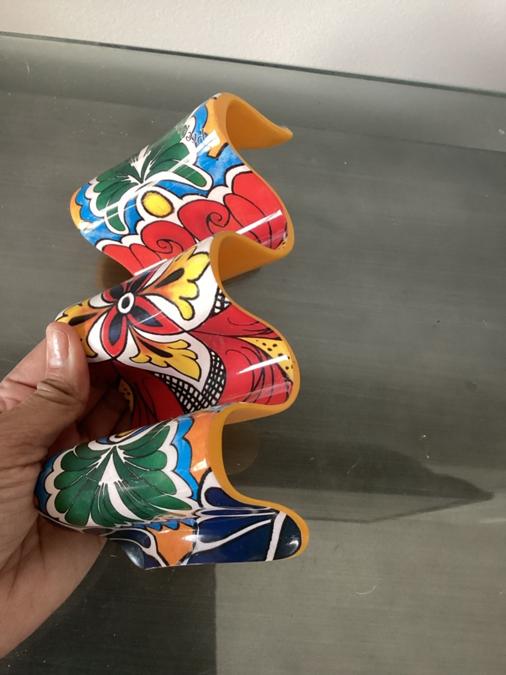 Hand-Painted Multicolor Taco Holder